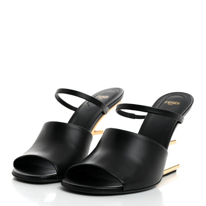 Fendi Calfskin Fendi First 95mm Slide Sandals 40 Black 3 of 8