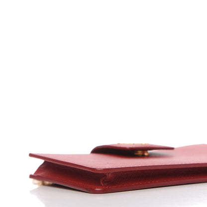 Prada Saffiano Metal Phone Wristlet Crossbody Wallet Rosso 6 of 9