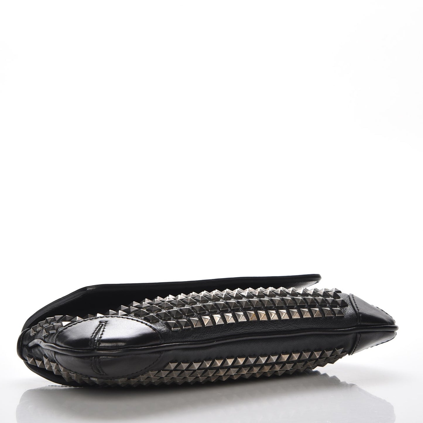 Prorsum Lambskin Studded Wristlet Clutch Black