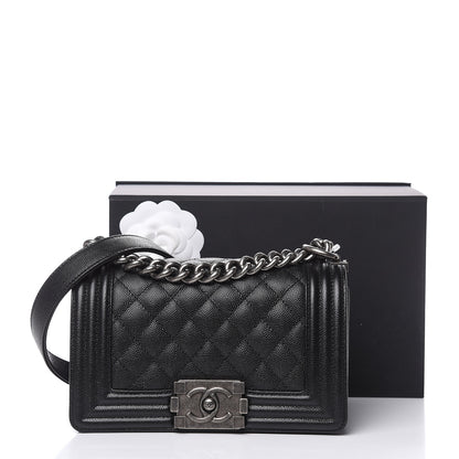 Chanel Caviar Quilted Small Boy Flap Black 10 of 10