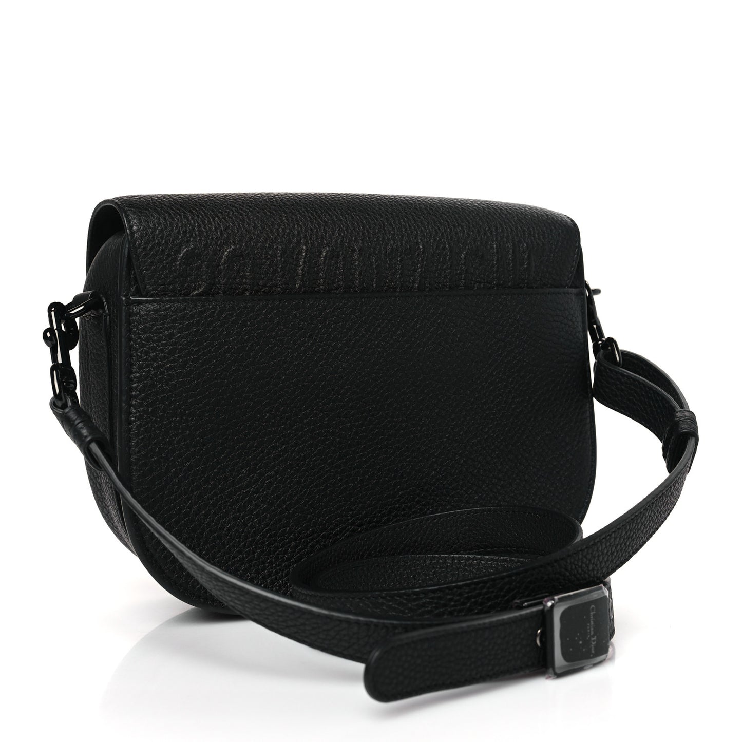 Grained Calfskin Medium Bobby Flap Black