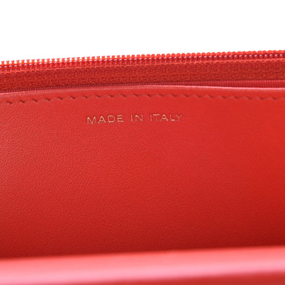 Chanel Calfskin Quilted Boy Wallet On Chain WOC Red 7 of 12