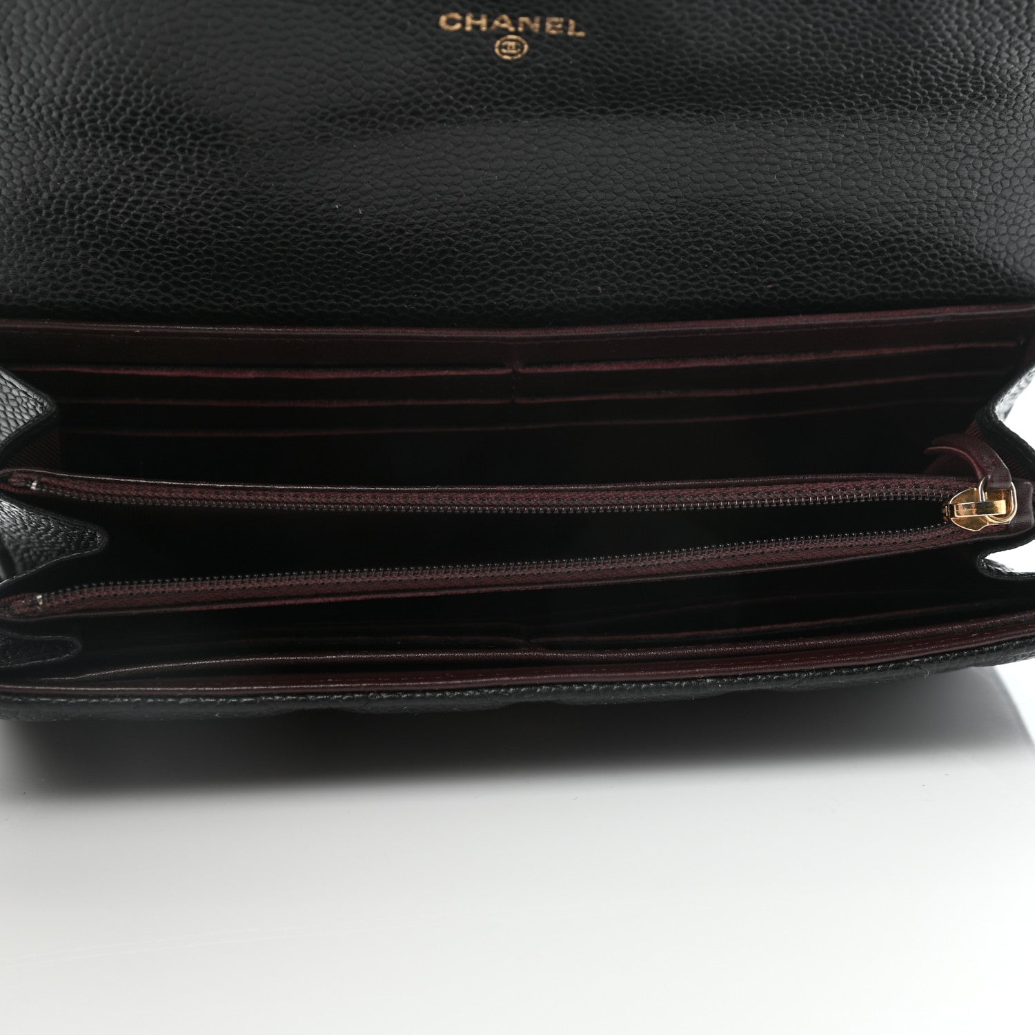 Chanel Caviar Quilted Large Gusset Flap Wallet Black 5 of 8