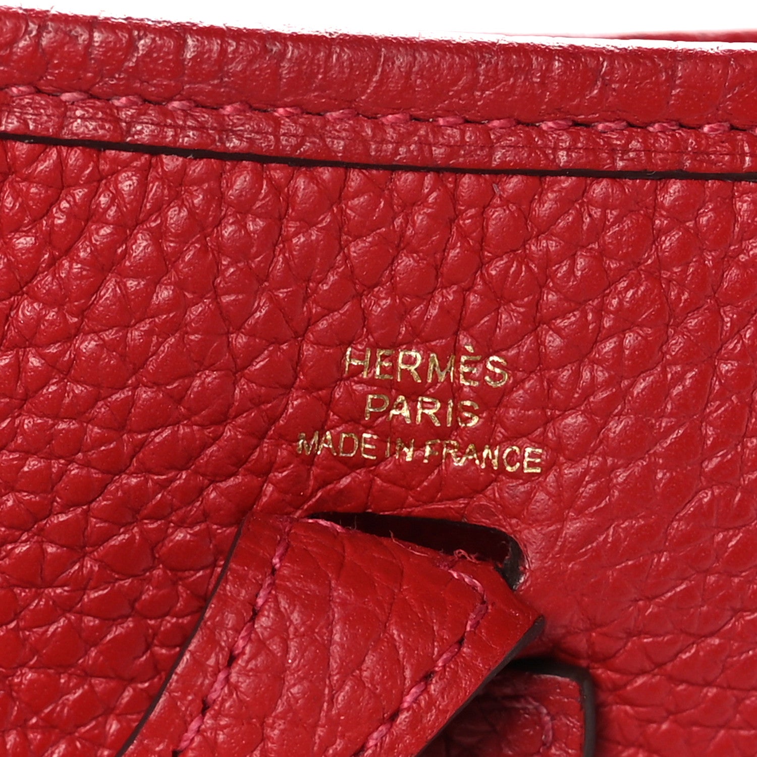 Hermes Taurillon Clemence Evelyne TPM Rouge Casaque 6 of 9