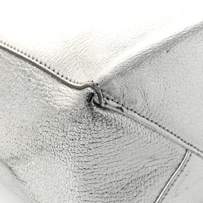 Celine Metallic Grained Calfskin Small Vertical Cabas Silver 11 of 11