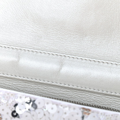 Chanel Sequin East West Flap Dark White 13 of 14