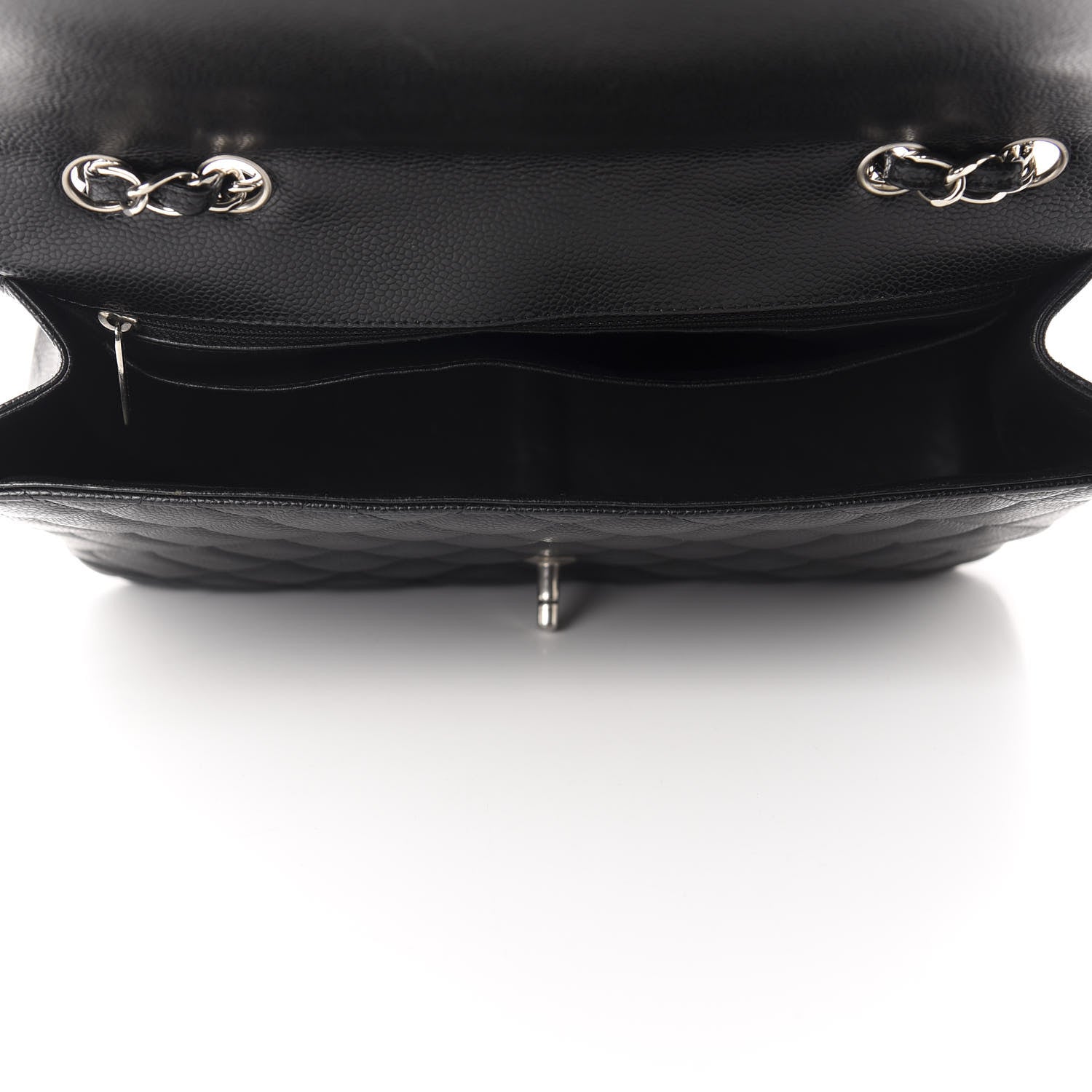Chanel Caviar Quilted Jumbo Single Flap Black 5 of 10