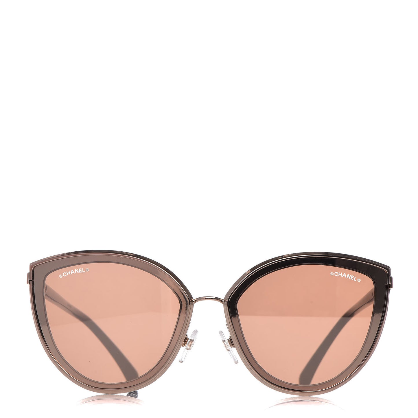 Metal Cat Eye Sunglasses 4222 Pink Gold