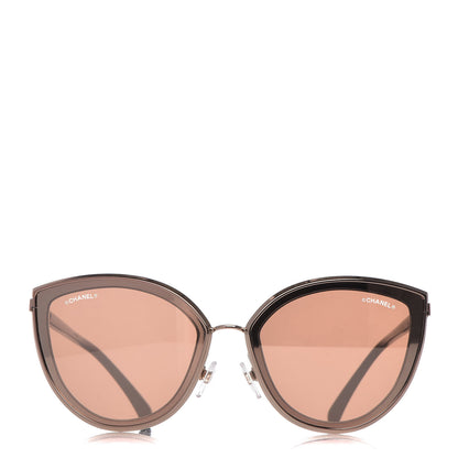 Chanel Metal Cat Eye Sunglasses 4222 Pink Gold 2 of 8