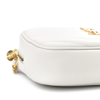 Saint Laurent Grain De Poudre Matelasse Monogram Mini Lou Camera Bag Crema Soft 7 of 9