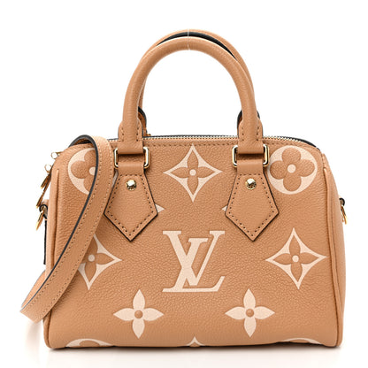 Louis Vuitton Empreinte Monogram Giant Speedy Bandouliere 20 Arizona Creme 1 of 9