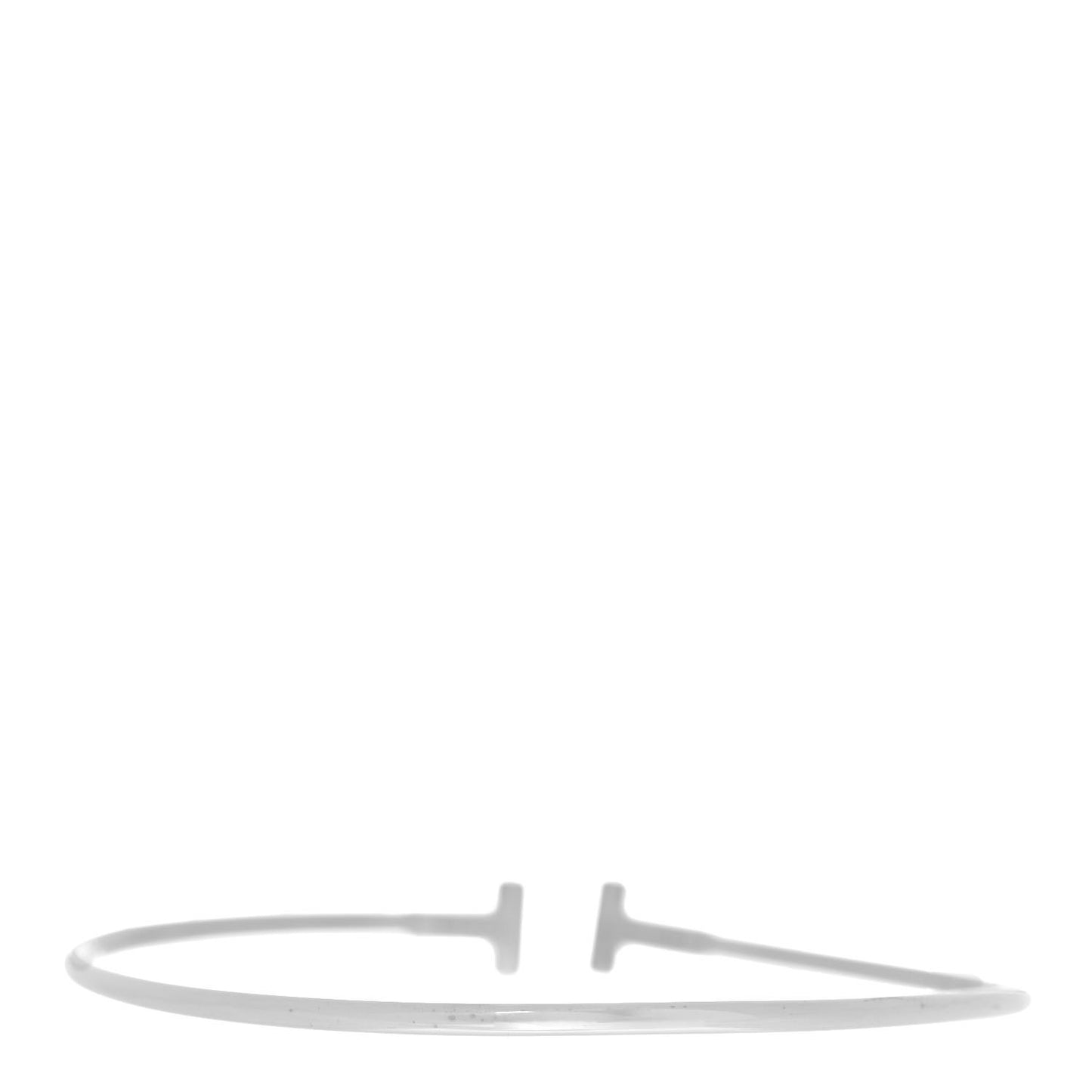 18K White Gold Narrow T Wire Bracelet