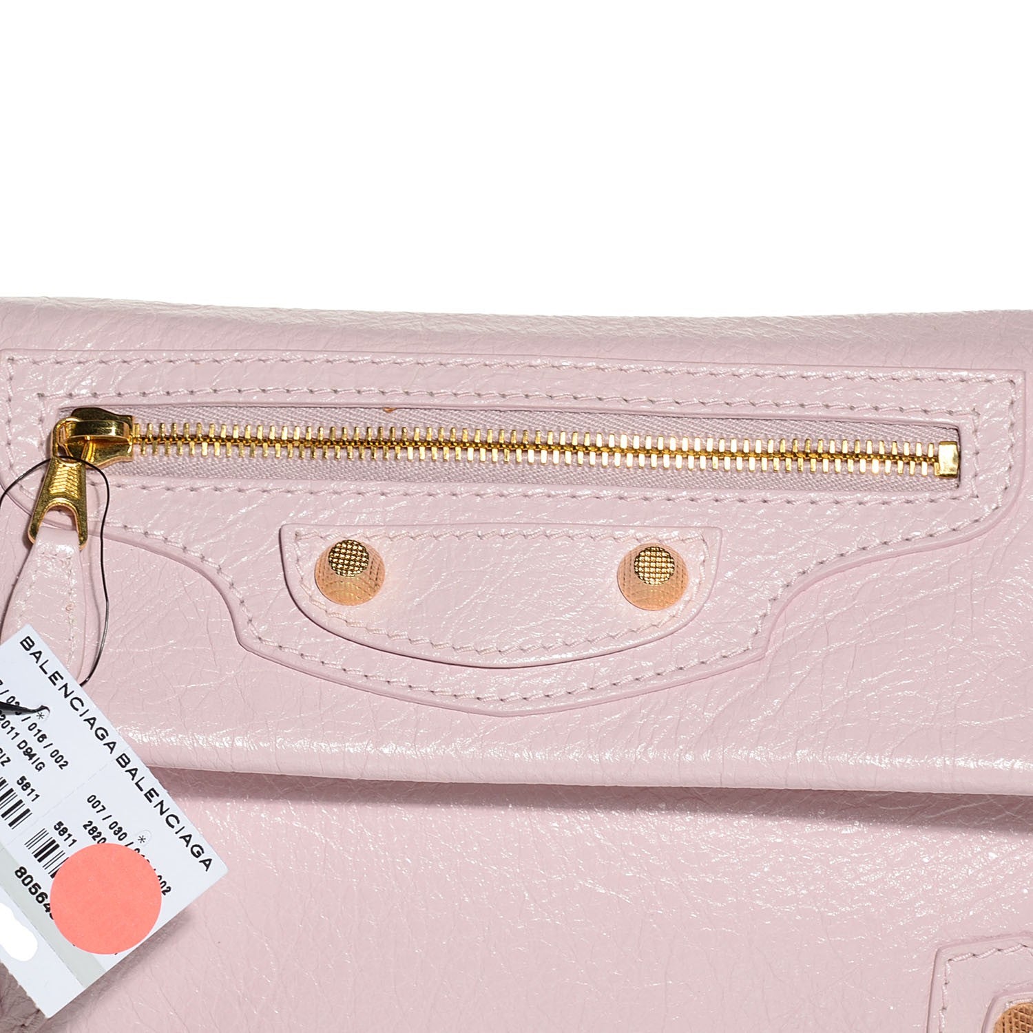 Balenciaga Agneau Giant 12 Gold Hardware Envelope Clutch Rose Poudre 18 of 18