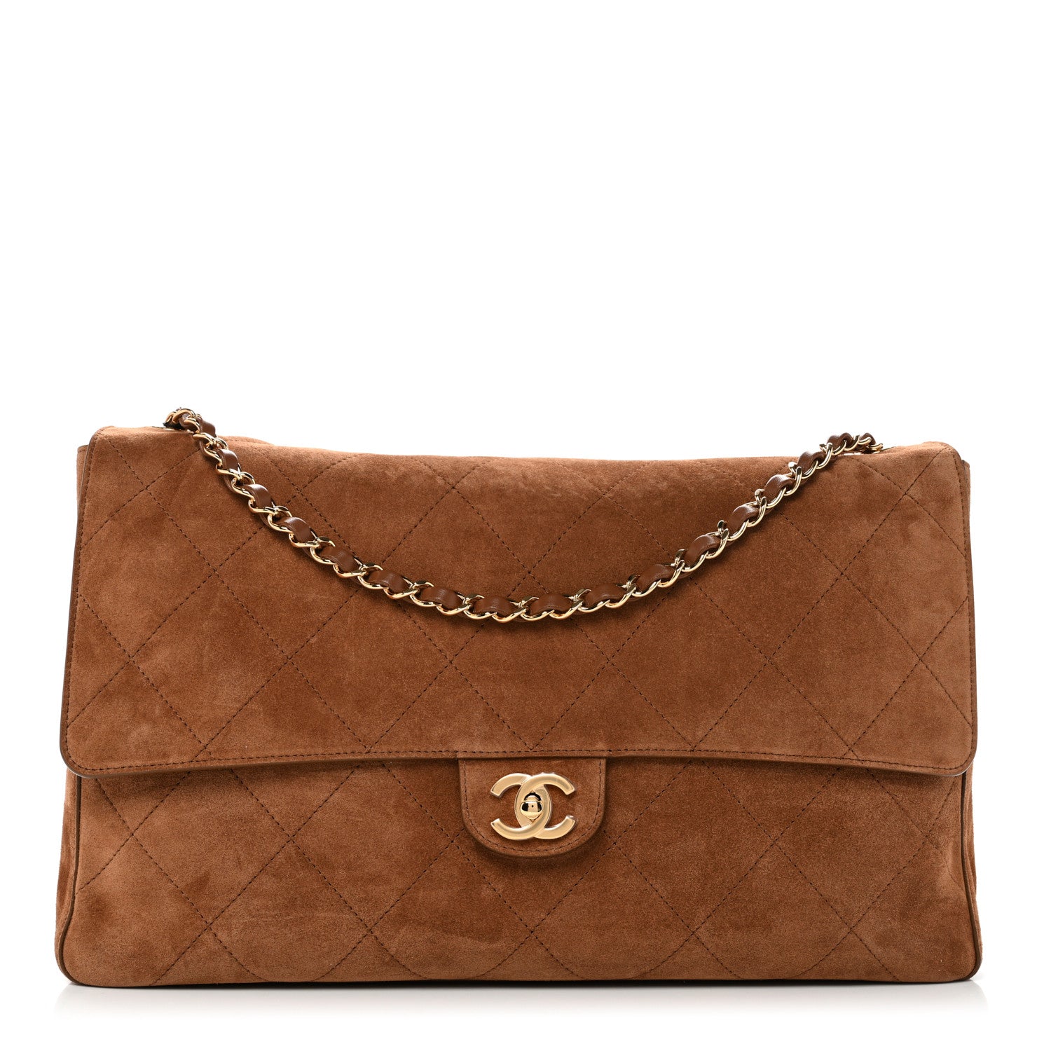 Chanel Suede Calfskin Souplissimo Maxi Flap Camel 1 of 10