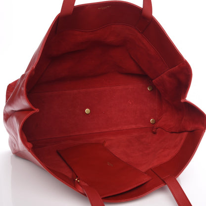 Saint Laurent Calfskin Suede Reversible East West Shopper Tote Rouge Orient 6 of 10