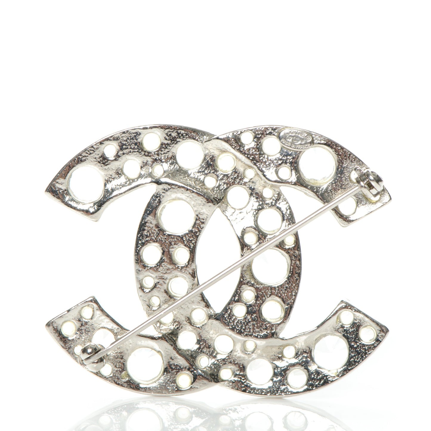 Crystal CC Brooch Silver