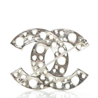 Chanel Crystal CC Brooch Silver 3 of 5