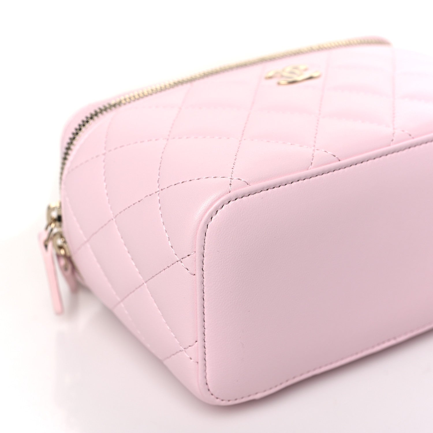 Chanel Lambskin Quilted Small Top Handle Vanity Case With Chain Light Pink 8 of 10