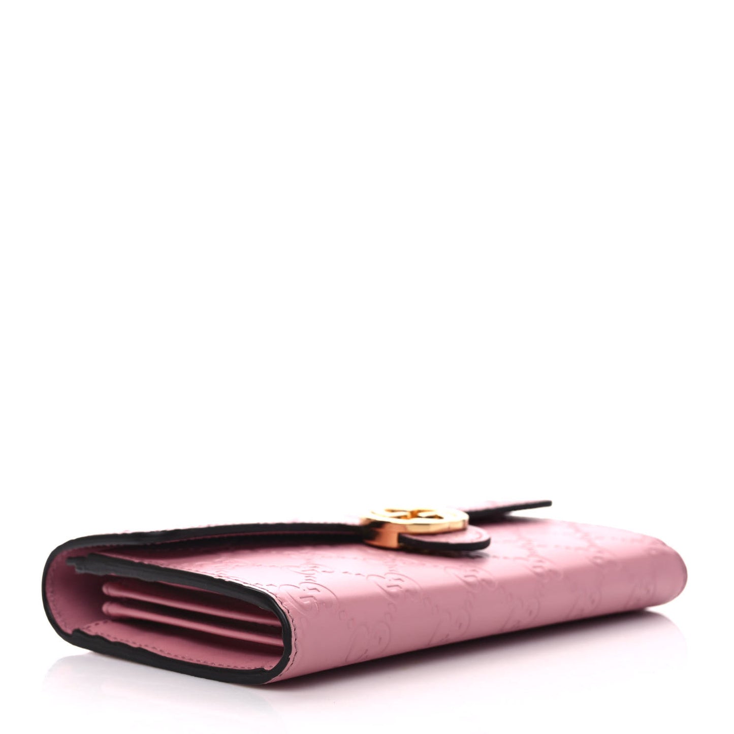 Guccissima Signature Icon Continental Wallet Carmine Rose