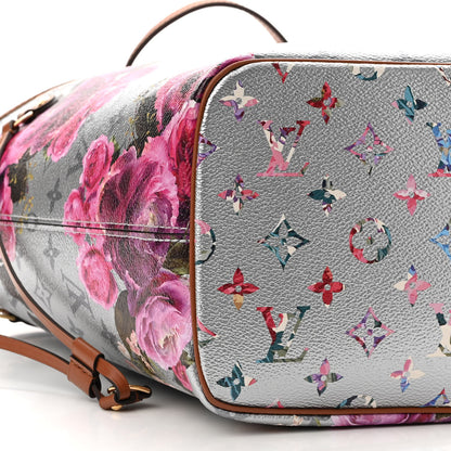 Louis Vuitton Metallic Monogram LV Garden Neverfull MM Silver 9 of 11