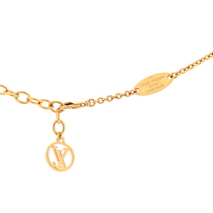 Louis Vuitton Metal L to V Necklace Gold Silver 4 of 4
