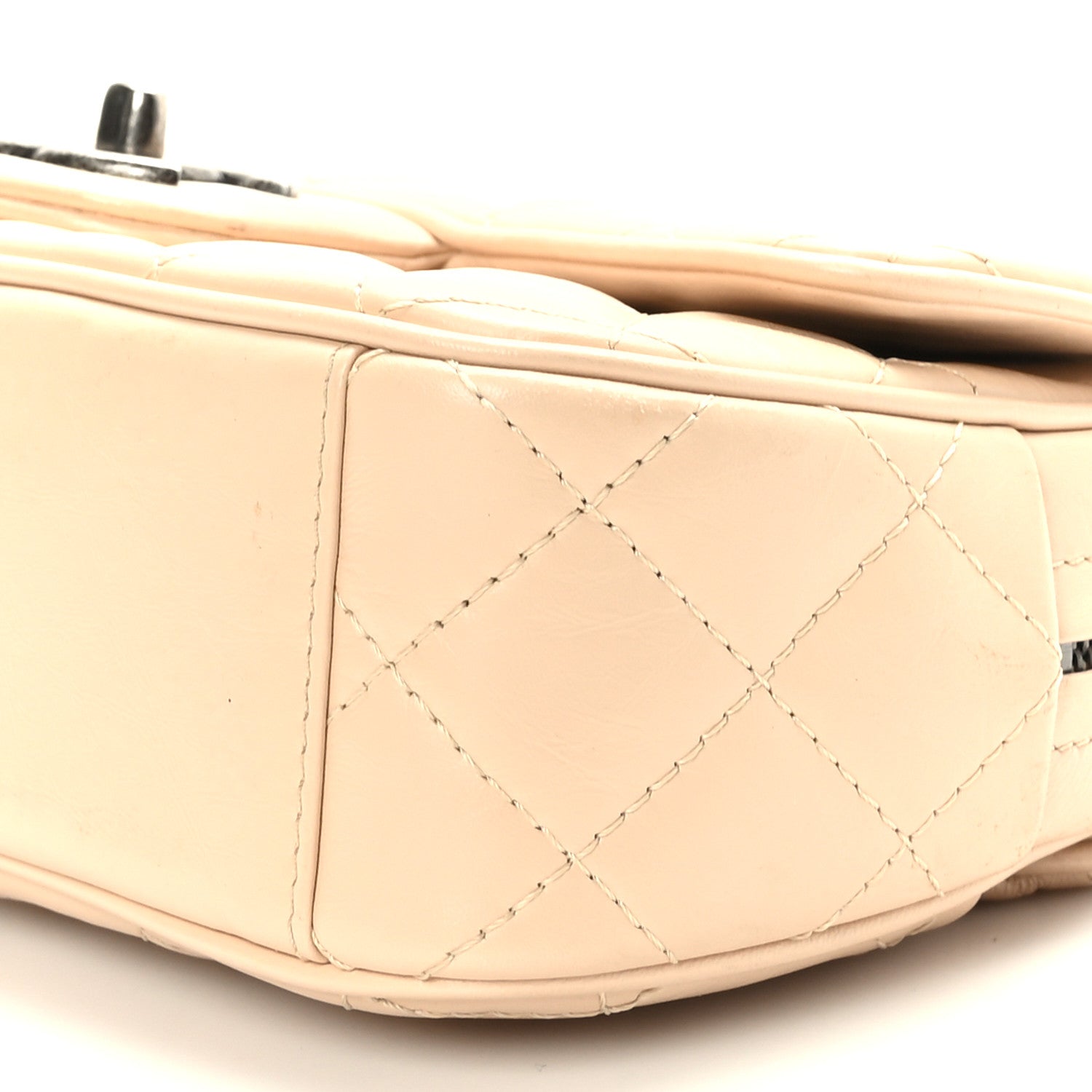 Chanel Aged Calfskin Quilted Small Easy Flap Beige 10 of 10