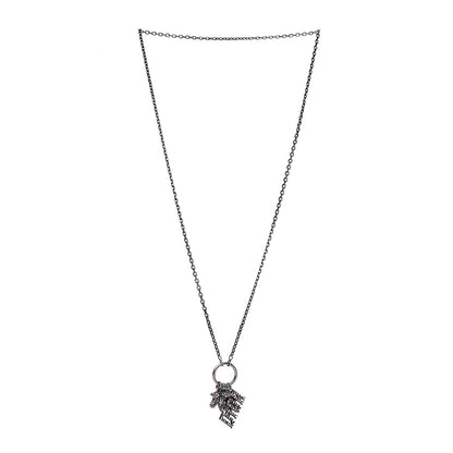 Christian Dior Metal Crystal Charms Necklace Multicolor 3 of 5