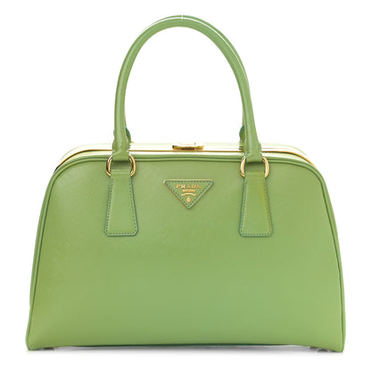 Prada Saffiano Vernice Pyramid Bag Acquamarina 1 of 12