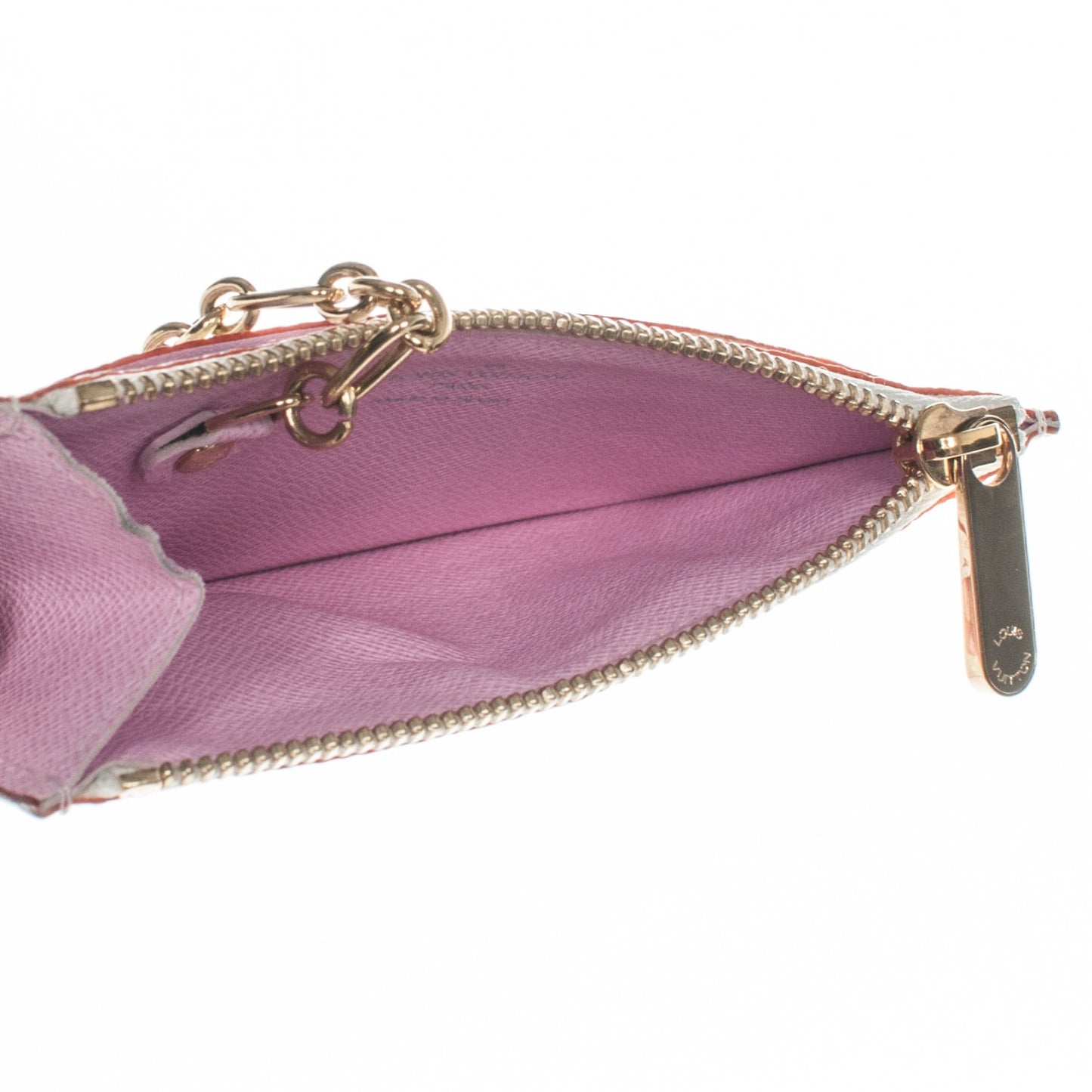 Monogram Multicolor Key Pouch White Litchi