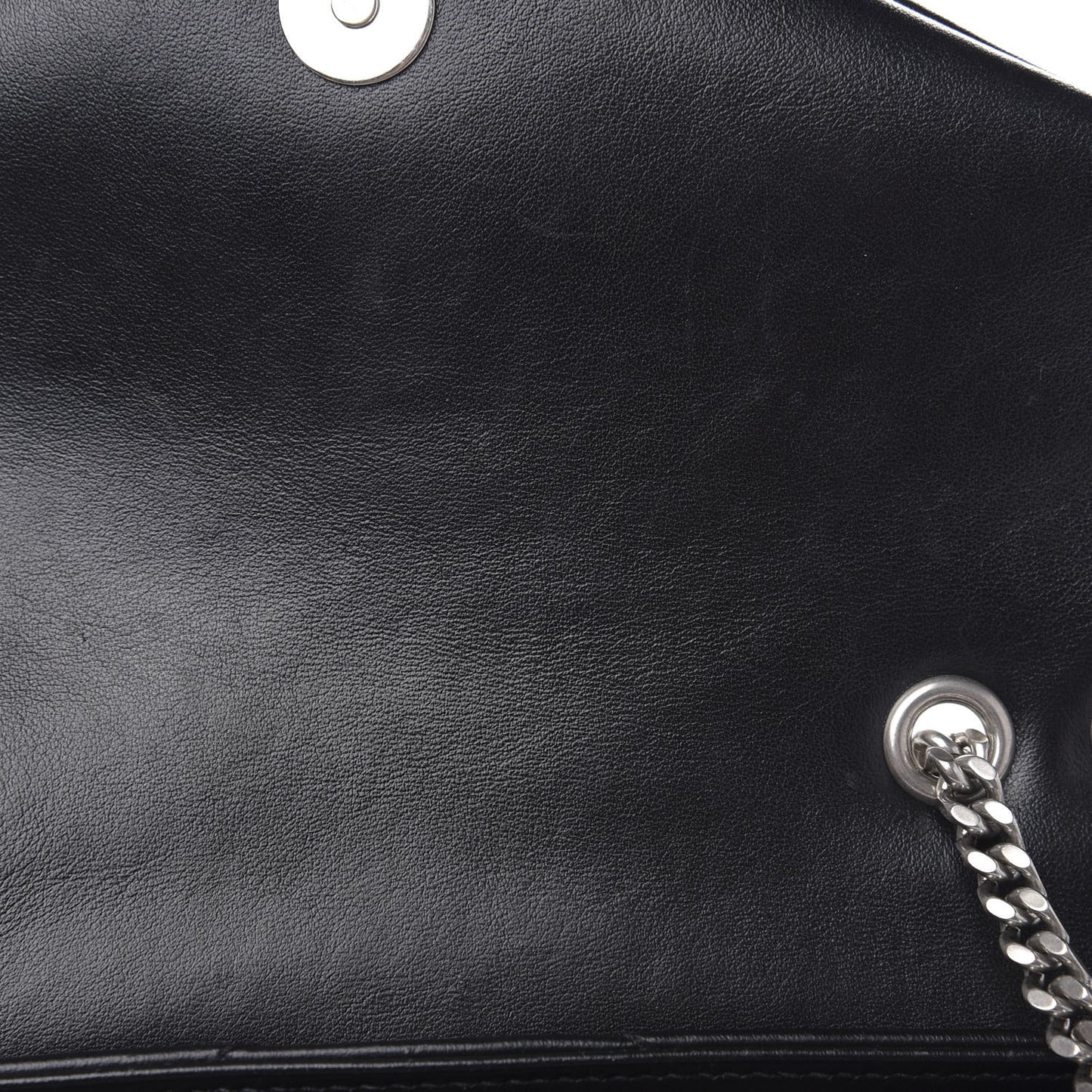 Calfskin Y Quilted Monogram Small Loulou Chain Satchel Black