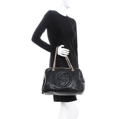 Gucci Pebbled Calfskin Medium Soho Bowler Black 2 of 9
