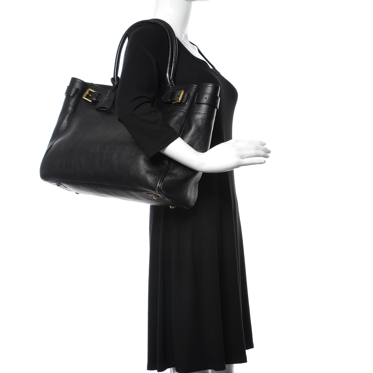 Mulberry Natural Leather Bayswater Tote Black 2 of 10