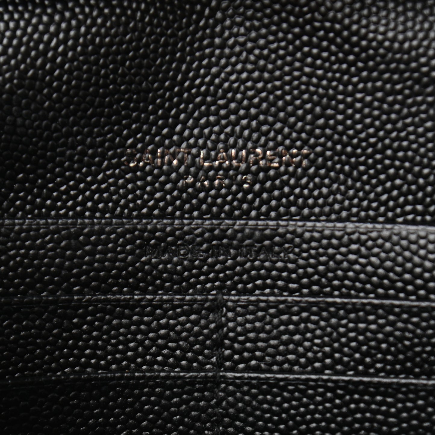 Grain De Poudre Matelasse Chevron Monogram Chain Wallet Black