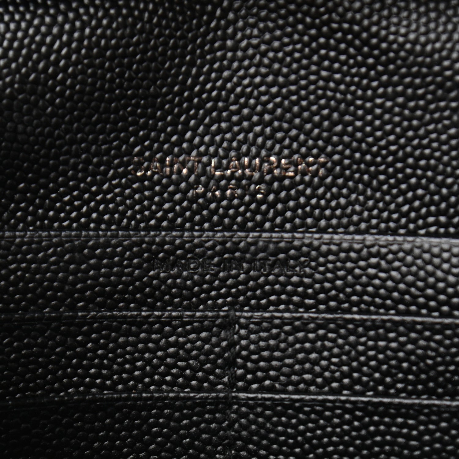 Saint Laurent Grain De Poudre Matelasse Chevron Monogram Chain Wallet Black 6 of 13