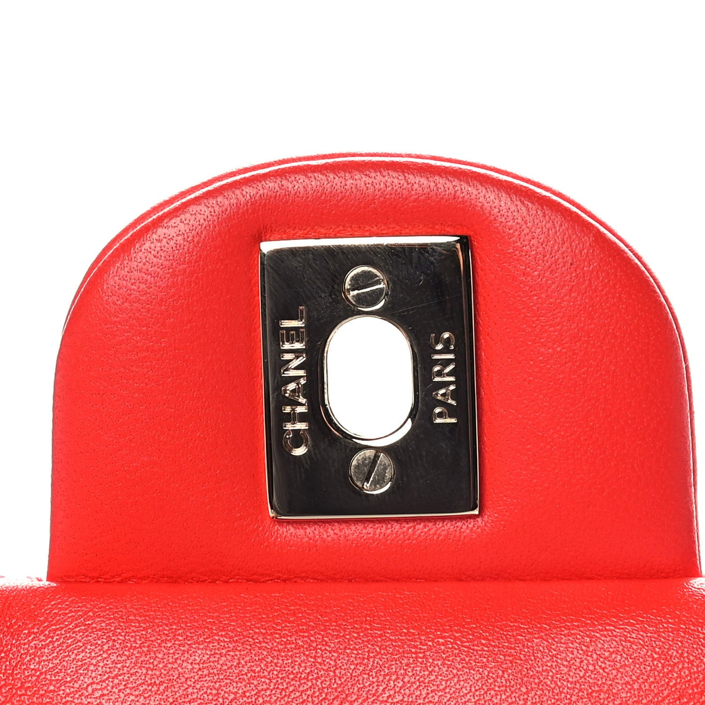 Lambskin Quilted Mini Square Flap Red