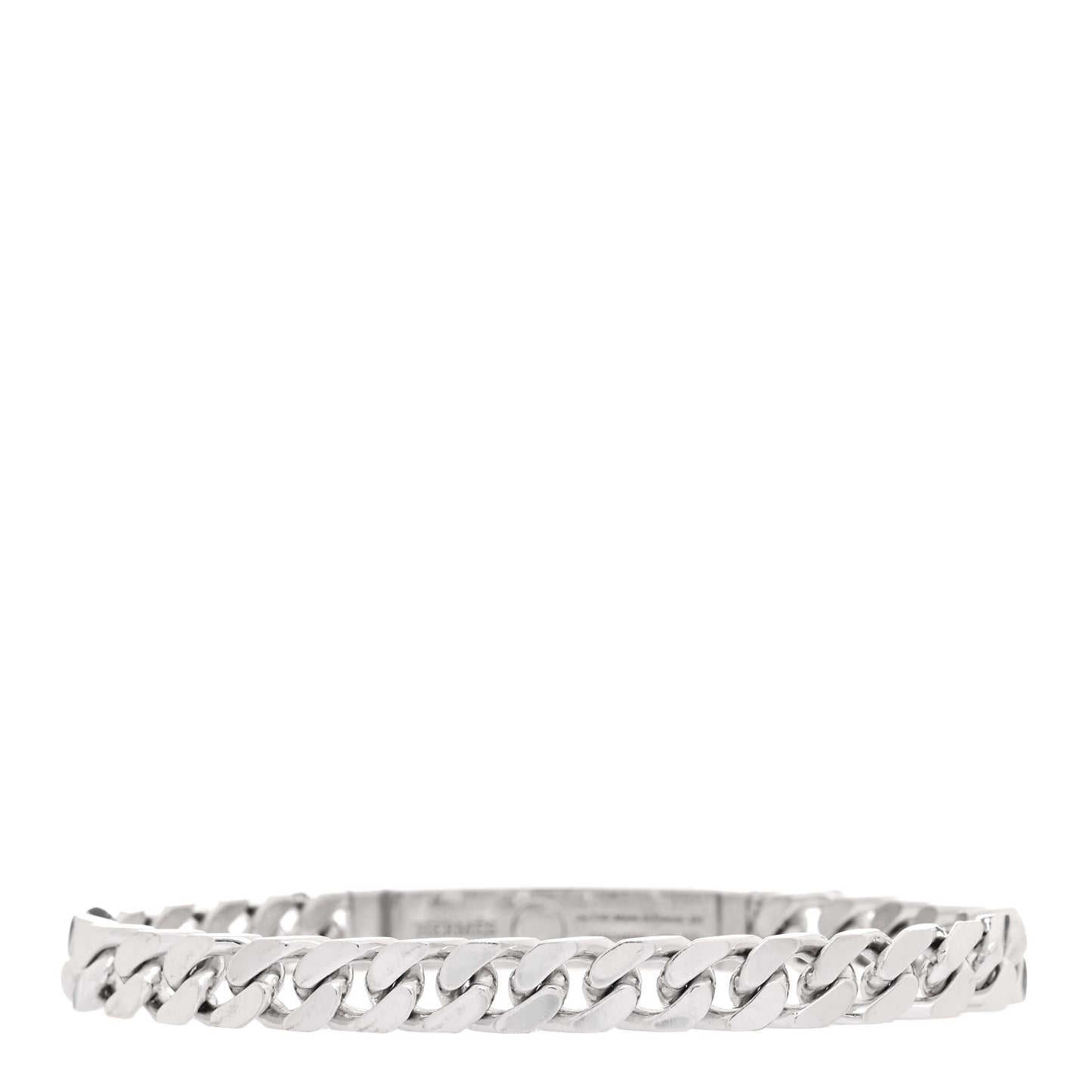 18K White Gold Diamond TPM Kelly Gourmette Bracelet SH