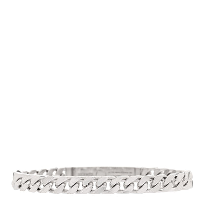 Hermes 18K White Gold Diamond TPM Kelly Gourmette Bracelet SH 2 of 3