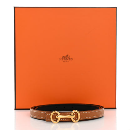 Hermes Epsom Swift 13mm Heritage Belt 95 38 Gold Black 9 of 9