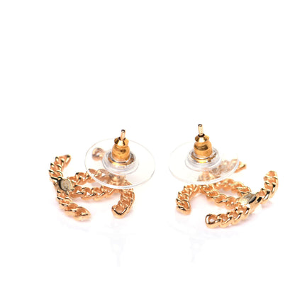 Chanel Chain Pearl CC Earrings Gold 4 of 6
