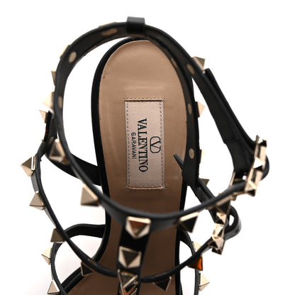 Valentino Garavani Calfskin Rockstud 90mm City Sandals 39.5 Black 7 of 9
