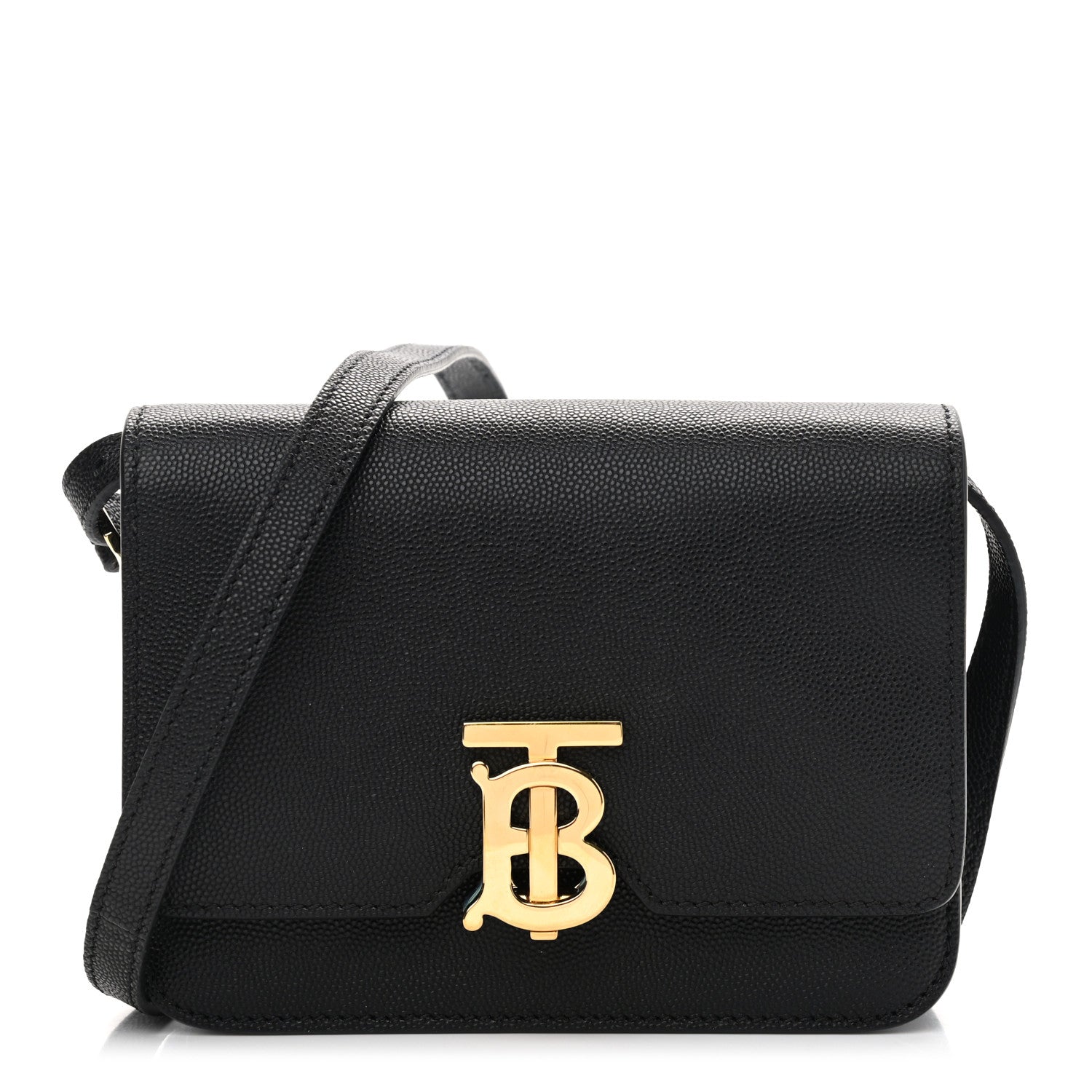 Burberry Grained Calfskin Mini TB Bag Black 1 of 13