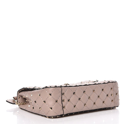 Valentino Garavani Lambskin Medium Rockstud Spike Shoulder Bag Poudre 4 of 8