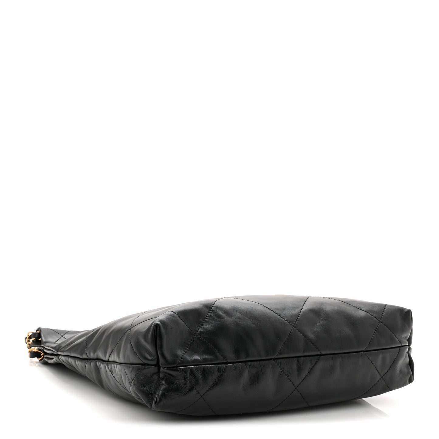 Shiny Calfskin Quilted Small Chanel 22 Black