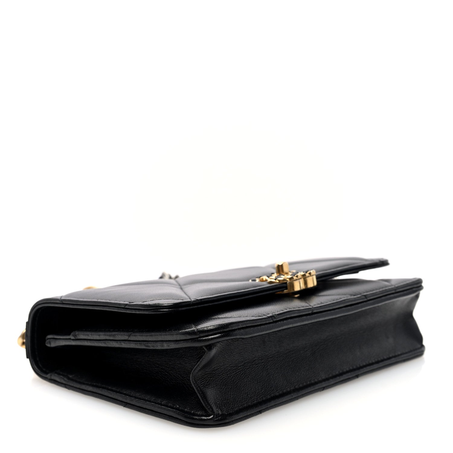 Chanel Lambskin Quilted Chanel 19 Wallet On Chain WOC Black 4 of 11