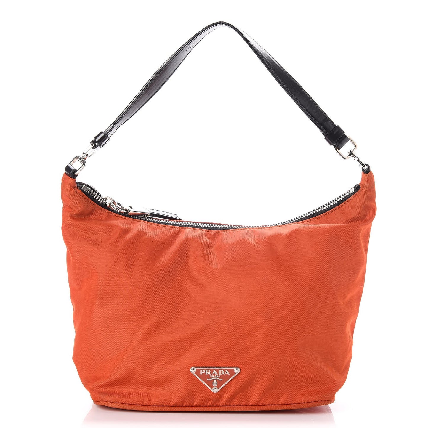 Tessuto Nylon Small Shoulder Bag Mandarino Black
