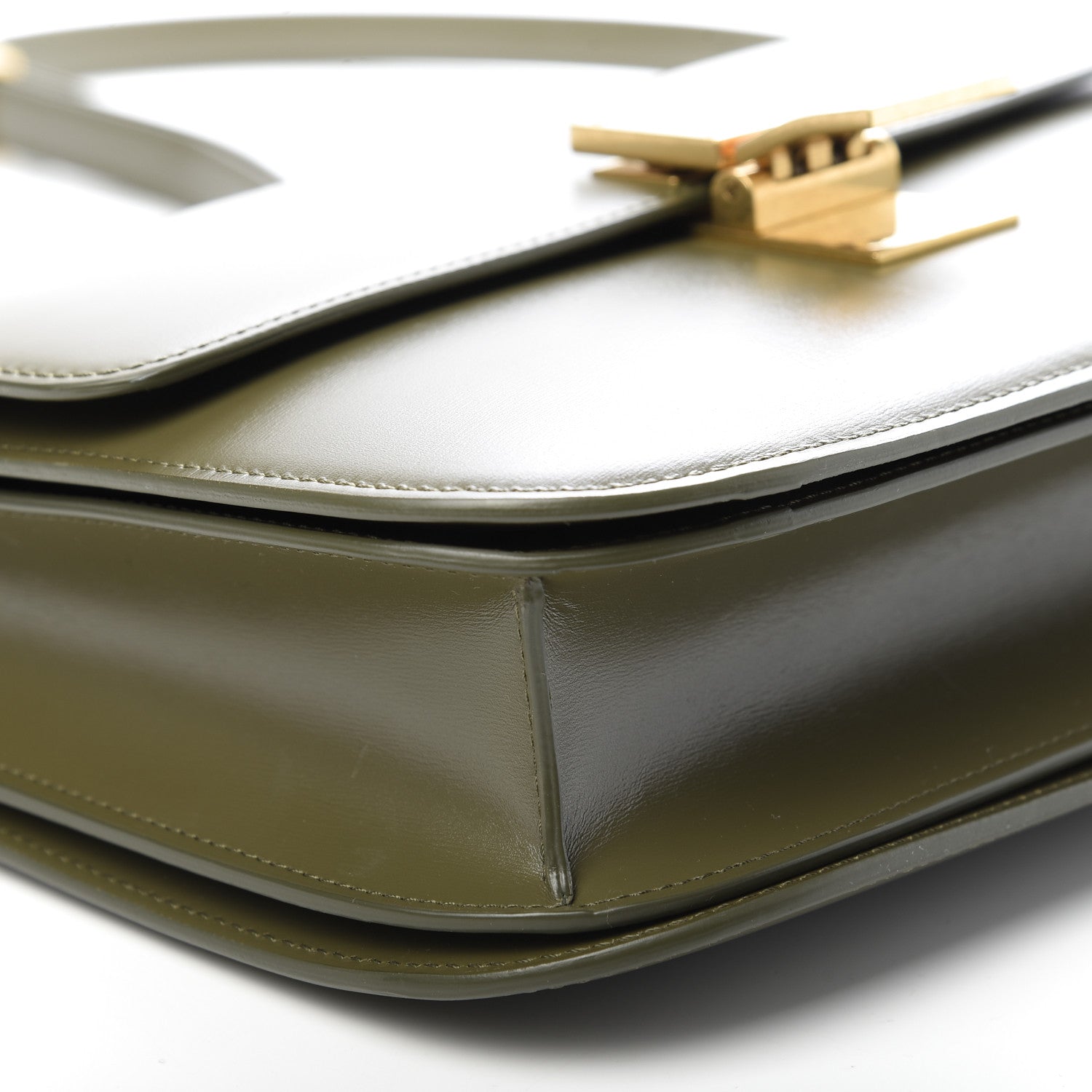 Celine Box Calfskin Classic Box Medium Flap Bag Army Green 7 of 9