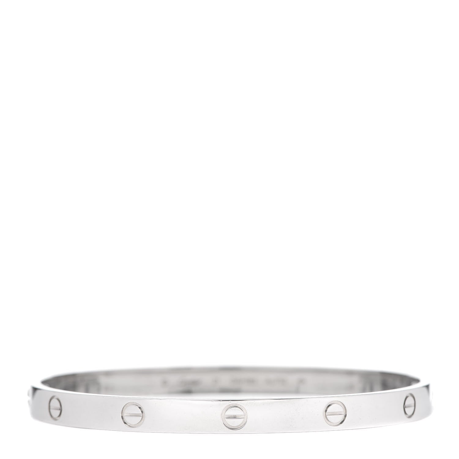 Cartier 18K White Gold LOVE Bracelet 21 1 of 7