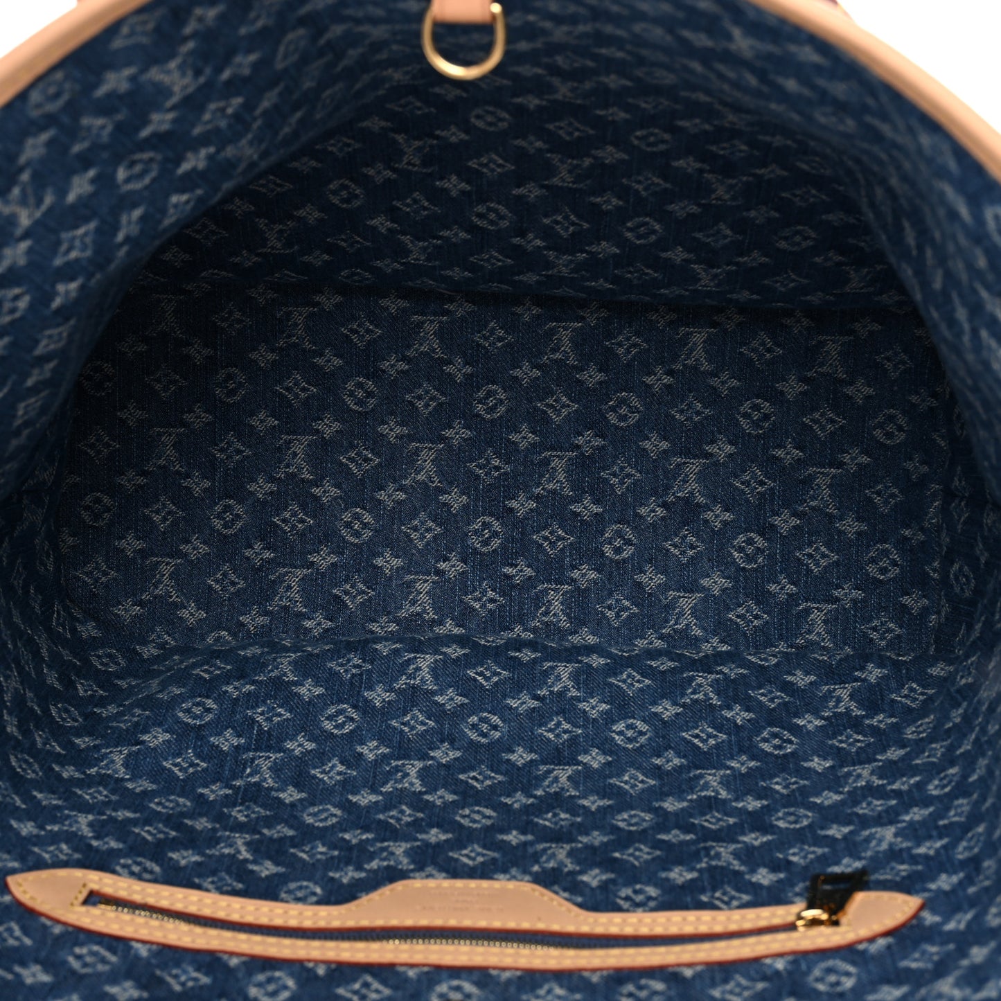 Monogram Denim Neo Neverfull MM Blue
