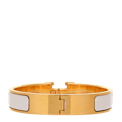 Hermes Enamel Narrow Clic Clac H Bracelet PM White 3 of 5