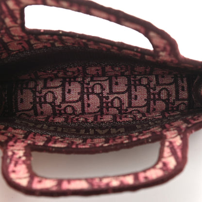 Christian Dior Oblique Mini Book Tote Burgundy Multicolor 5 of 16